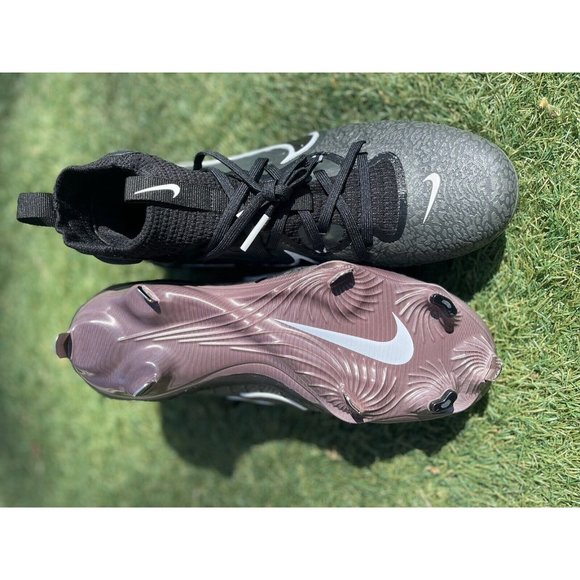 Men\'s Nike Alpha Huarache NXT Black Metal Baseball Cleats DJ6517-010 Size 8.5 main image 5